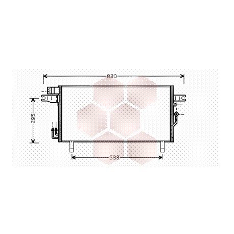 Condenseur sans bouteille pour Nissan Pathfinder de 2001 à 2004 version 3.5i 24V