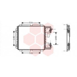 Condenseur sans bouteille pour Renault Clio d'avant 1994