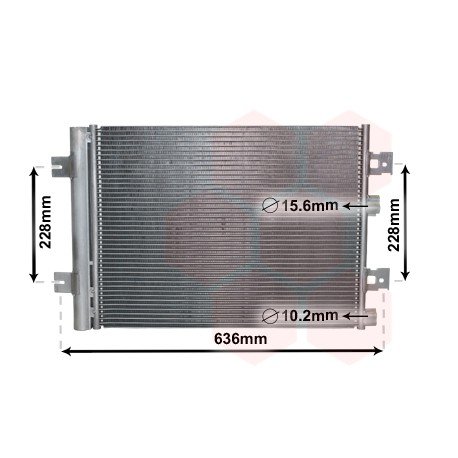 Condenseur avec bouteille pour Dacia Duster de 2010 à nov 2013 version 1.6i