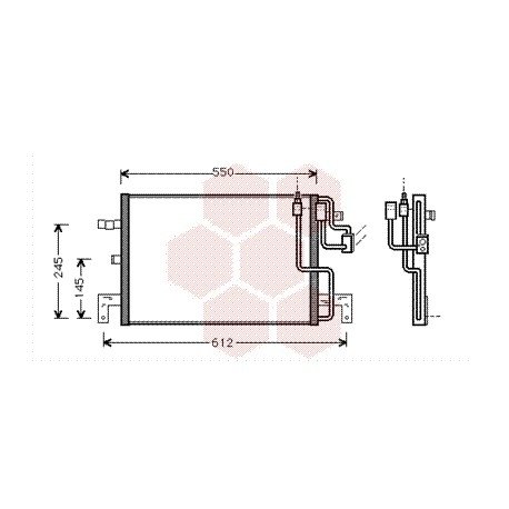 Condenseur sans bouteille pour Saab 900 de juil 1993 à 1998