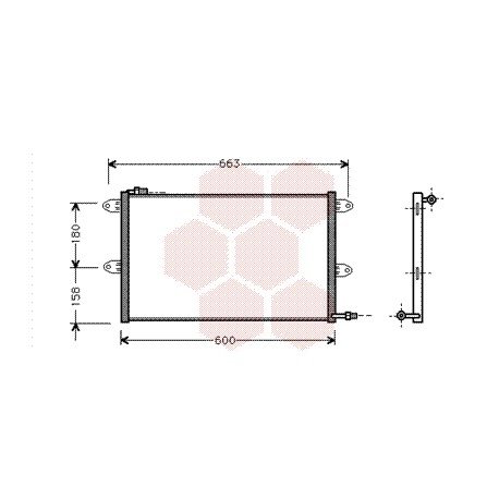 Condenseur sans bouteille pour Seat Cordoba d'avant 2000