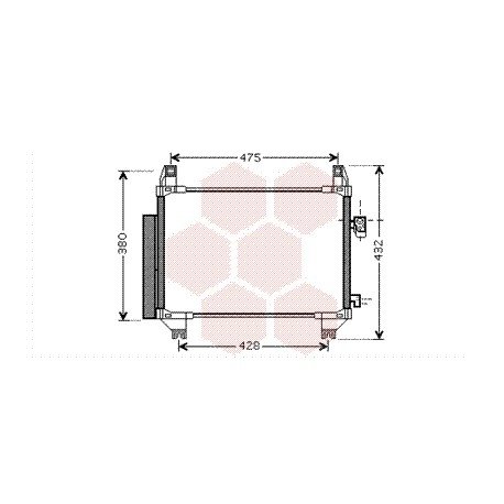 Condenseur avec bouteille pour Toyota Yaris de 2006 à mars 2009 version 1.4 D4D