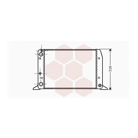 Radiateur moteur pour Audi 80 de sept 1986 à sept 1991 version 1.6 / 1.8