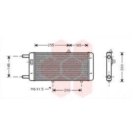 Radiateur moteur pour Audi 80 de sept 1991 à nov 1994 version 2.2 quatro