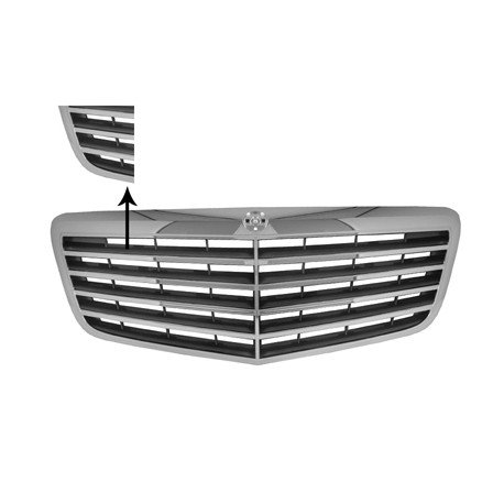 Grille de calandre noire et chrome pour Mercedes classe E W211 de 2002 à 2006