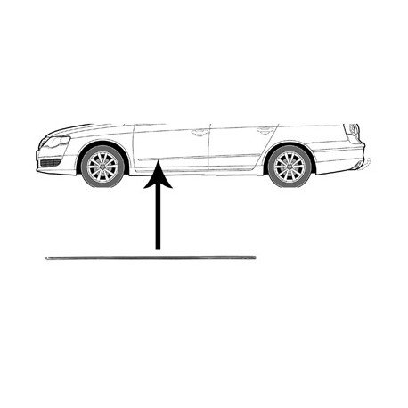 Moulure chromée de porte avant gauche pour Volkswagen Passat de fév 2005 à nov 2010 version 4 ou 5 portes