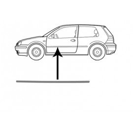 Moulure de porte avant gauche pour Volkswagen Golf 3 de nov 1997 à 2003 version 2/3 portes