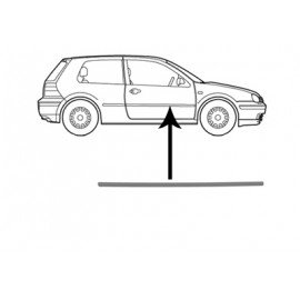 Moulure de porte avant droite pour Volkswagen Golf 3 de nov 1997 à 2003 version 2/3 portes