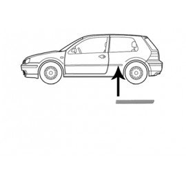 Moulure d'aile arrière gauche pour Volkswagen Golf 3 de nov 1997 à 2003 version 2/3 portes