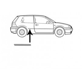 Moulure d'aile arrière droite pour Volkswagen Golf 3 de nov 1997 à 2003 version 2/3 portes