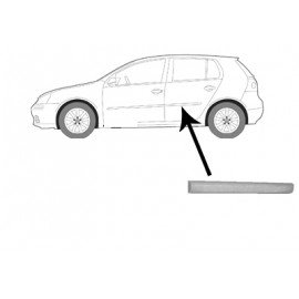 Moulure de porte en primer arrière gauche pour Volkswagen Golf 5 de nov 2003 à 2008 version 4 ou 5 portes