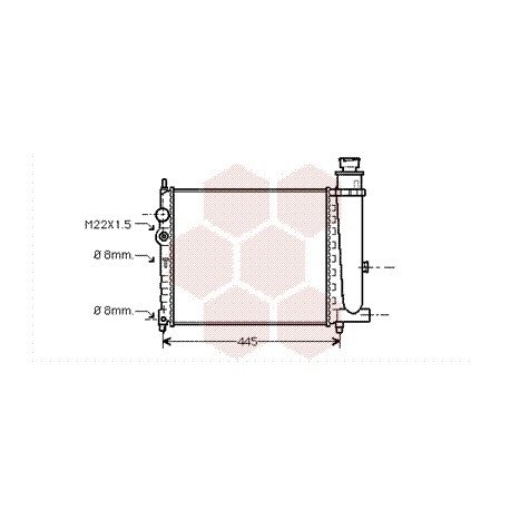 Radiateur moteur pour Peugeot 309 d'après mars 1989 sauf version GTi et Diesel