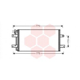 Condenseur de clim sans bouteille pour Volkswagen Transporter de 1996 à 2000