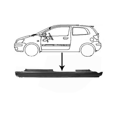 Bas de caisse coté gauche pour Hyundai Getz d'avant sept 2005 version 4 portes