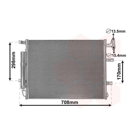 Condenseur avec bouteille pour Land-Rover Range-Rover de 2002 à 2012 version 4.4 TD