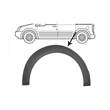 Moulure de passage roue arrière gauche pour Ford Transit Connect depuis août 2009