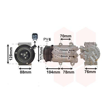 Compresseur de climatisation Ford Fiesta 1.6 Ecoboost à partir du 08/2016